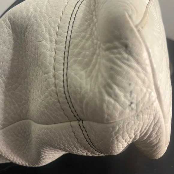 Coach White and Black Leather Tote Bag F13089 - Picture 5 of 7